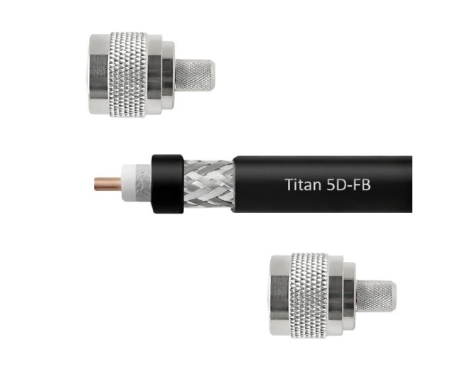 Кабельная сборка 5D/FB (Titan, черный) (N-male - N-male) 10 м
