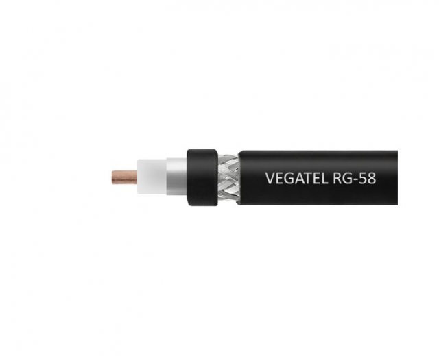 VEGATEL RG-58 A/U ГОСТ, PVC, черный